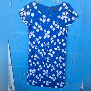 Tommy Hilfiger Midi Blue and White Floral Dress Size 8